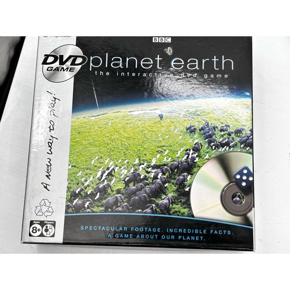 Planet earth  dvd active game board brand new